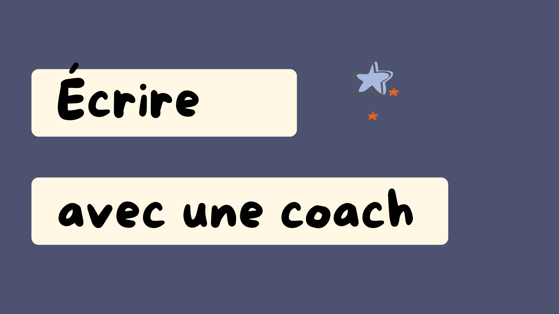 Ecrire avec une coach