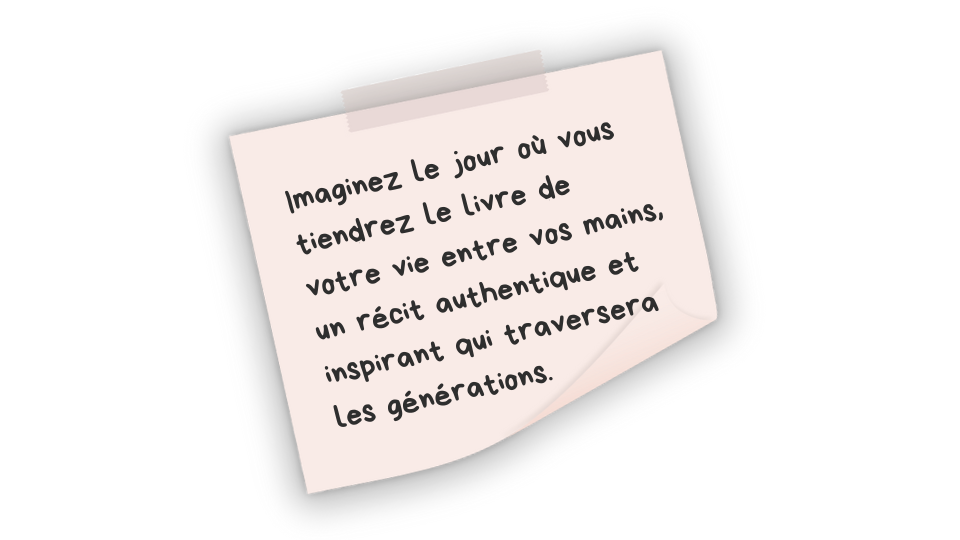 Imaginez le jour où vous tiendrez votre livre entre vos mains